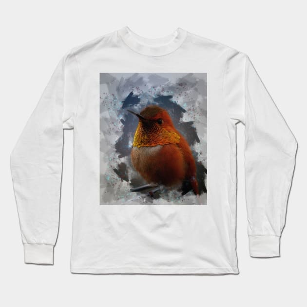 Rufous Hummingbird Long Sleeve T-Shirt by JimDeFazioPhotography